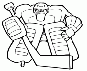 Printable hockey goalie kid coloring pages