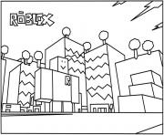Printable roblox building coloring page coloring pages