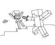 Printable roblox vs minecraft coloring pages