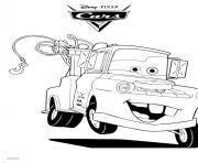 Printable mater the tow truck cars coloring pages