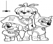 Printable paw patrol party halloween coloring pages