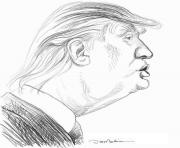 Printable donald trump face coloring pages