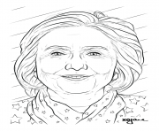 Printable hillary clinton coloring pages