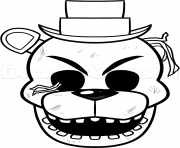 Draw Nightmare Freddy Fazbear Nights Freddys Fnaf Coloring Printable Happy