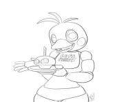 Printable five nights at freddys fnaf 2 party coloring pages
