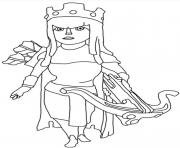 Printable archer queen clash of clans coloring pages
