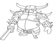 Printable PEKKA clash of clans coloring pages