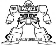Printable transformers Iron Hide a4 coloring pages