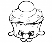 Printable Bubble Cupcake shopkins season 6 coloring pages