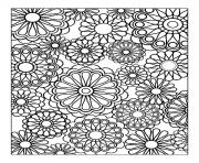 Printable adult difficult flowers coloring pages