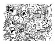 Printable adult doodle art doodling 8 coloring pages