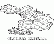 Printable skylanders swap force tech grilla drilla coloring pages