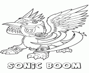 Printable skylanders giants air sonic boom coloring pages