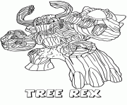 Printable skylanders giants life first edition tree rex coloring pages
