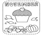 Printable November for kids coloring pages