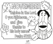Printable the Bible Psalms november coloring pages