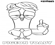 Printable Storks movie Pigeon Toady coloring pages