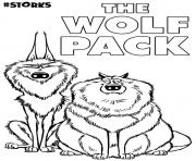 Printable The Wolf Pack from Movie Storks coloring pages