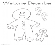 Printable welcome december 2 coloring pages