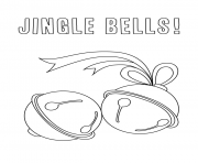 Printable December Holiday jingle bells coloring pages