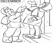 Printable december for kids coloring pages