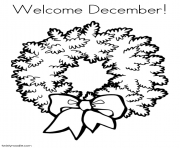 Printable welcome december coloring pages
