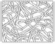 Printable candy canes christmas adult coloring pages