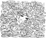 Printable Creative Haven Fanciful Faces Adults 1 coloring pages