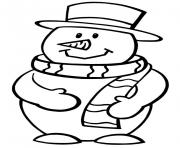 Printable preschool s winter snowman 2825 coloring pages