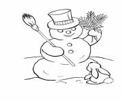 rabbit and snowman s to print d615
