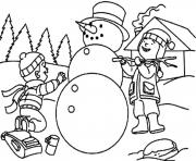Printable making snowman s for kids dd41 coloring pages