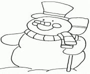 Printable christmas winter snowman themedc61b coloring pages