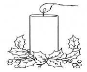 Printable Christmas Candle coloring pages