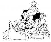 Printable mickey mouse disney christmas 3 coloring pages