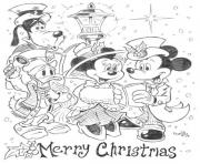 Printable mickey minnie donald goofy disney christmas coloring pages