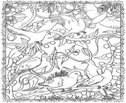 Printable adult christmas birds coloring pages