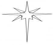 Printable Christmas Star Outline coloring pages