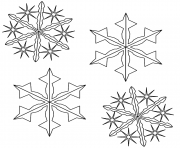 Printable Christmas Snowflake coloring pages