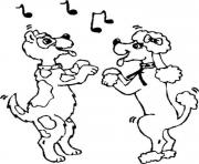 Printable couple dancing dog scc57 coloring pages