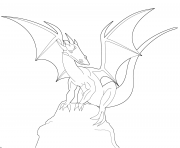 Printable dragon looks suspicious coloring pages