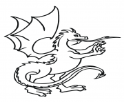 Printable dragon standings coloring pages