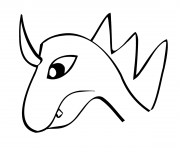 Printable dragon heads coloring pages