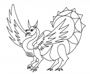 Printable dragon foxs coloring pages