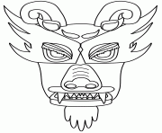 Dragon Coloring Pages Free Printable Chinese Face Faces