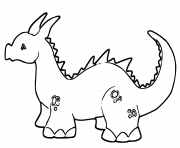 Printable cute baby dragons coloring pages