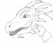 Printable dragon face coloring pages