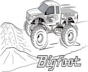 Printable Bigfoot Monster Truck 2 coloring pages