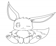 Printable baby eevee pokemon coloring pages