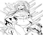 Printable supergirl 16 coloring pages