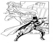 Printable supergirl and batwoman coloring pages